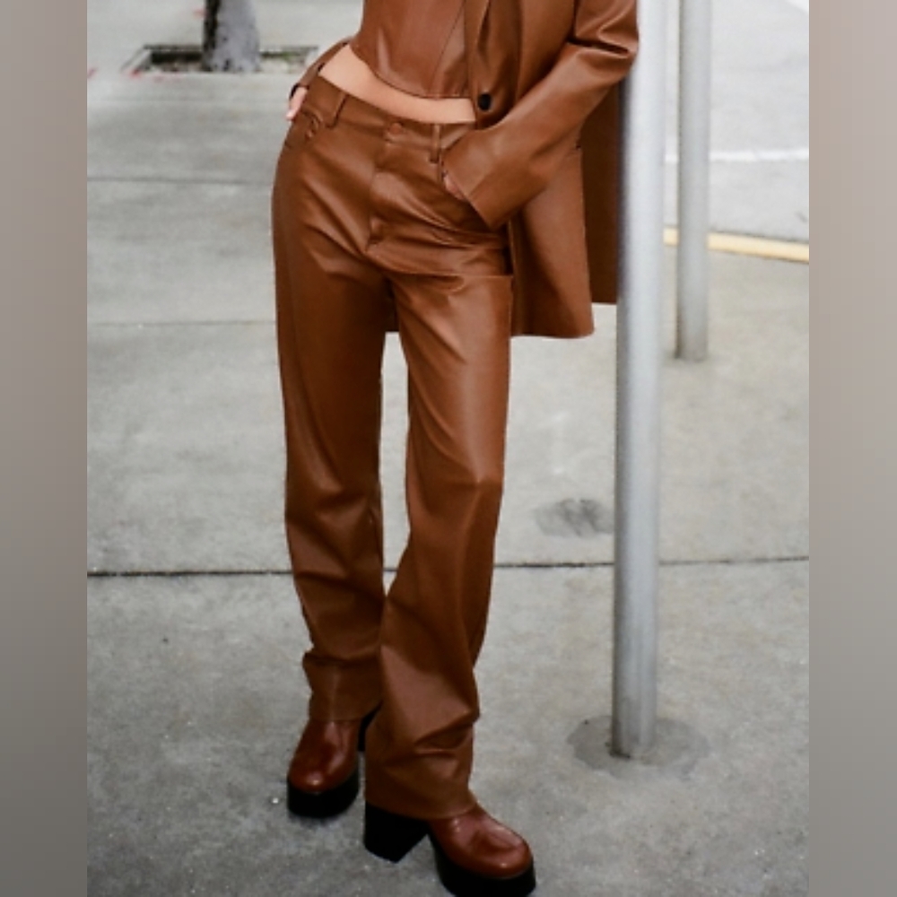 Zara faux leather size XL